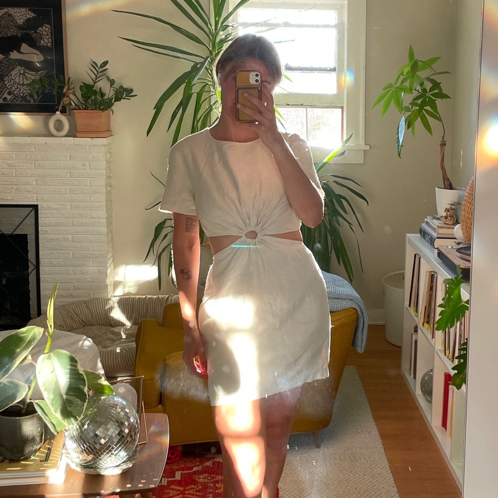 STAUD Epona Linen Dress
